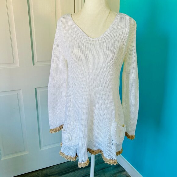 Elisabeth Delaunay Mesh Sweater Tunic (size M) - Picture 2 of 12